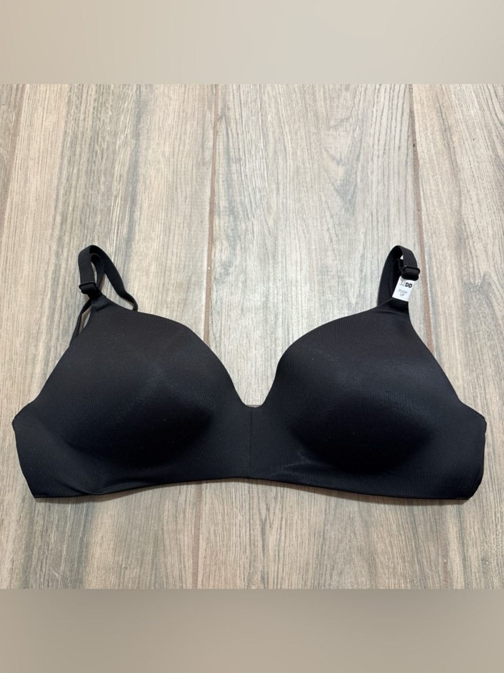 Victoria's Secret PINK Wear Everywhere Push-up Wire Free Black Bra NWT 32DD